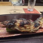 徳ㇵ本也 - 頭、骨まで丸齧りできる鮎の塩焼き、大好きです。