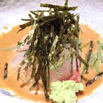 『'14/09/29撮影』鯛茶づけ 1200円 の鯛の利久造り