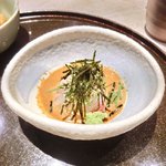 東麻布 逢坂  - 『'14/09/29撮影』鯛茶づけ 1200円 の鯛の利久造り
