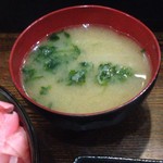 海の幸　翔 - 味噌汁は生海苔にあさり