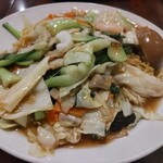 順順餃子酒場 - あんかけ焼きそば。スープ付いてなかった(；´∀｀)