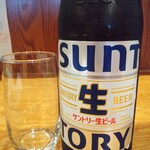 府中日本酒バルTOKUTOUSEKI - サントリー生中瓶750円