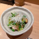 焼鳥 おみ乃 - ぼんじりのネギ和え