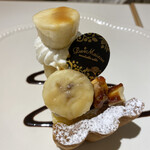 ラ・メゾン アンソレイユターブル - キャラメルバナナのベイクドチーズタルト