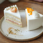 ミネロワ - ２０２５年８月再訪：桃のショートケーキ＆宮崎県産完熟マンゴーのショートケーキ☆