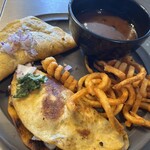 ブルー エントランス キッチン - 