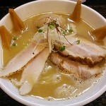 らぁ麺 飛鶏 - 鶏白湯そば７００円、大盛１００円、全部のせ２５０円(201410)