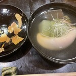 懐石料理 はし本 - すっぽんとフグ（何河豚か忘れた）の白子の腕物