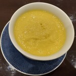 酒亭 田中 - 朝獲れとうもろこしの摺流し 冷たい茶碗蒸し