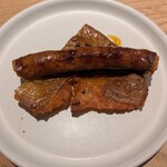 食堂 aca - チストーラをカットして潰して揚げ焼きしたじゃが芋を添えて