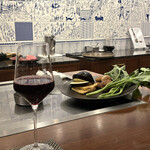 鉄板焼 但馬 - 途中でワインを