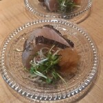 百式 - 藁だ炙ったさわら刺し