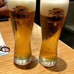 ラーメン大戦争 - 生ビール（キリン一番搾り生ビール）　250円