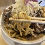麺屋 ひろまる - 麺は太いがワシワシではない丁度イイ感じ