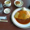 カフェ 洗濯船 - 注文品（オムライス）一式↑
