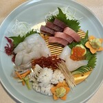 ステーキハウス スエ - お刺身盛り合わせ