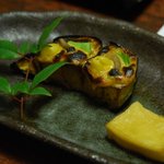 奈良屋旅館 - （夕食）【進肴】丸茄子田楽　銀杏　隠元