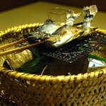奈良屋旅館 - （夕食）【焼き鉢】岩魚の笹焼き