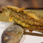 柳家 - 琵琶湖子持ち子鮎 味女どじょう天婦羅 抹茶塩