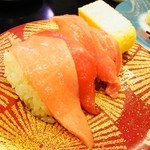 元祖寿司 - まぐろ3種