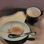 ワイン食堂 ホオバール - ランチ　ほうじ茶ティラミスとコーヒー