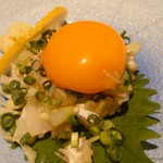 石と肴 地雷也 - 白身魚のなめろう