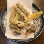 ひでや - アスパラ 天ぷら