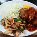 とんかつ 一 - 2025年8月　ヒレすじ＆メンチ 1800円