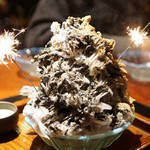 よろにく - 黒ごまきなこのかき氷くるみ入り（2014/1）