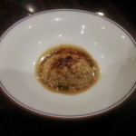 わさ - ラー油を掛けた胡麻ペースト(ピータン豆腐用)