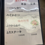 力亭 - メニュー②