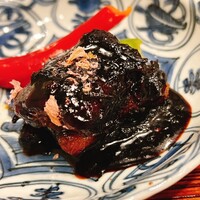 の弥七 - 鰻の地焼き、黒酢仕立てです。飛び抜けてウンマイヾ(≧▽≦)ﾉ