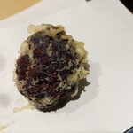 茂竹 - 紫ブロッコリーの天ぷら