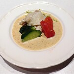 中華ダイニング 煌璃 - お通しの雲白肉