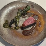 313386379 - かづの短角牛/満願寺とうがらし/もろみ味噌