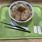 ジャンクガレッジ - ラーメン並、豚２枚増、アブラダブル、ニンニクトリプル