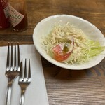 カフェクレール - パスタ付け合わせのサラダ　ドレッシングが美味しい