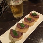 串酒場チチカブ - マスター特製　お寿司+スーパードライ：350円('14.08月末)