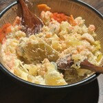 博多串焼と刺身 ココロザシ - 混ぜて食べる明太子ポテサラ