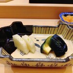 兄弟寿し - 大根と茄子の漬け物