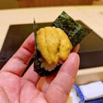 兄弟寿し - ムラサキウニ