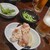 志楽亭 - 料理写真:湯上がりセット　生ビール　唐揚げ　枝豆
