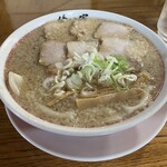 後とう家 - 肉ワンタン麺+背脂