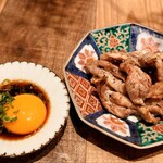 炉ノ骨頂 - 鶏せせり 月見ポン酢 (980円)