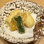 旬和席 うおまん - 天麩羅　鱧と夏野菜の天麩羅