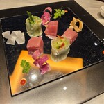 翠陽 - 伊勢マグロの中華風お造り　青葱ソース