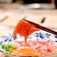 八面六秘 - 但馬牛、サーロインのユッケ