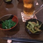 華蔵 - 前菜、燻製枝豆