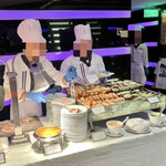 チャオプラヤプリンセス号ディナークルーズ - シーフードコーナー！