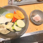 炭火焼肉 牛仁 - 野菜焼き